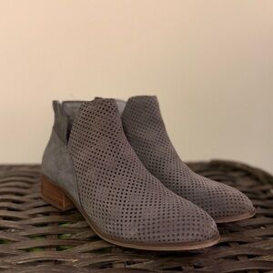 Crown Vintage Gray Perforated Ankle Boots